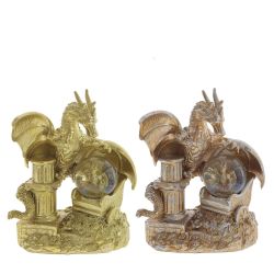 GAEM Фигурка декоративная в стекл.шаре "Дракон", D 4.5 см, L13 W9 H17 см, 2в.