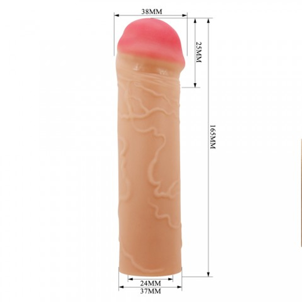 Реалистичная насадка на пенис Nile (16,5 см) телесная
