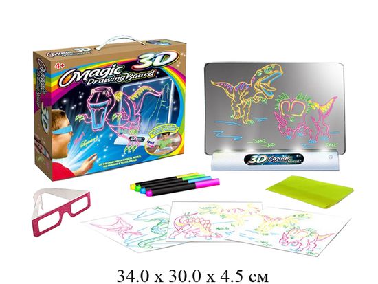 Доска для рисования Magic с 3D эффектом + свет