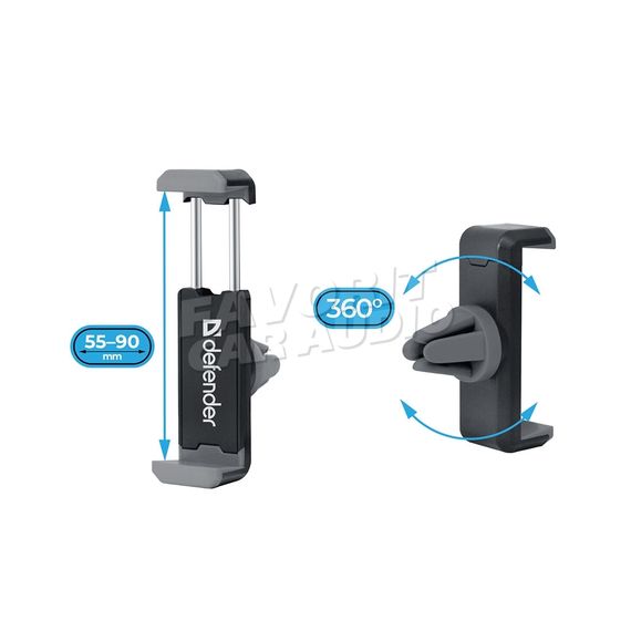 Держатель Defender CH-124 пластик воздуховод чёрный