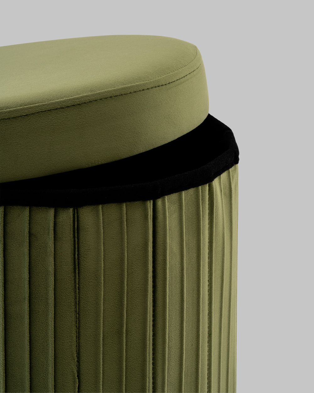 Пуф складной с ящиком Store Round травяной