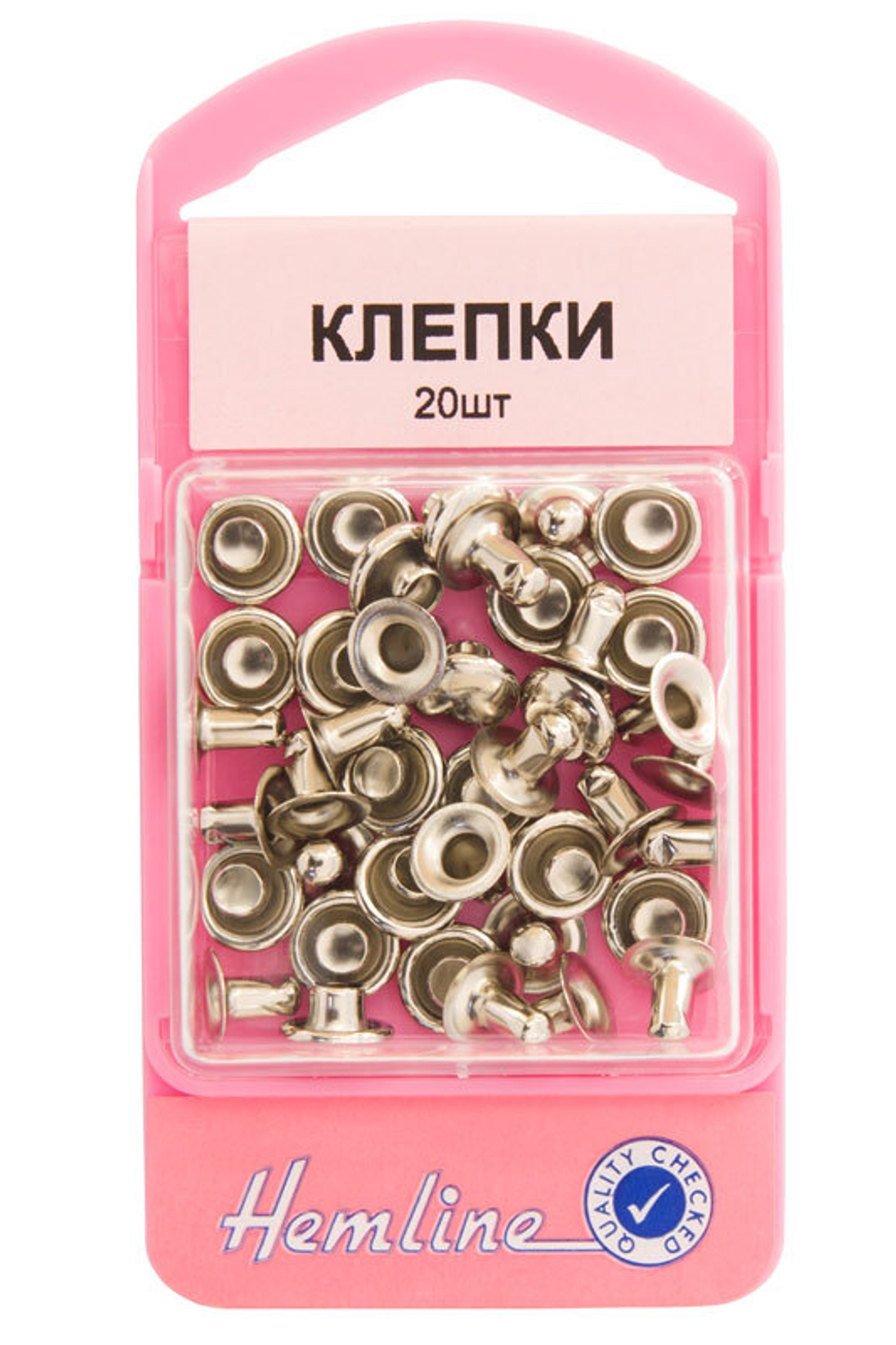 Набор клепок 7 мм, цвет никель, 20 шт (10013160/170320/0139104/1_Китай)