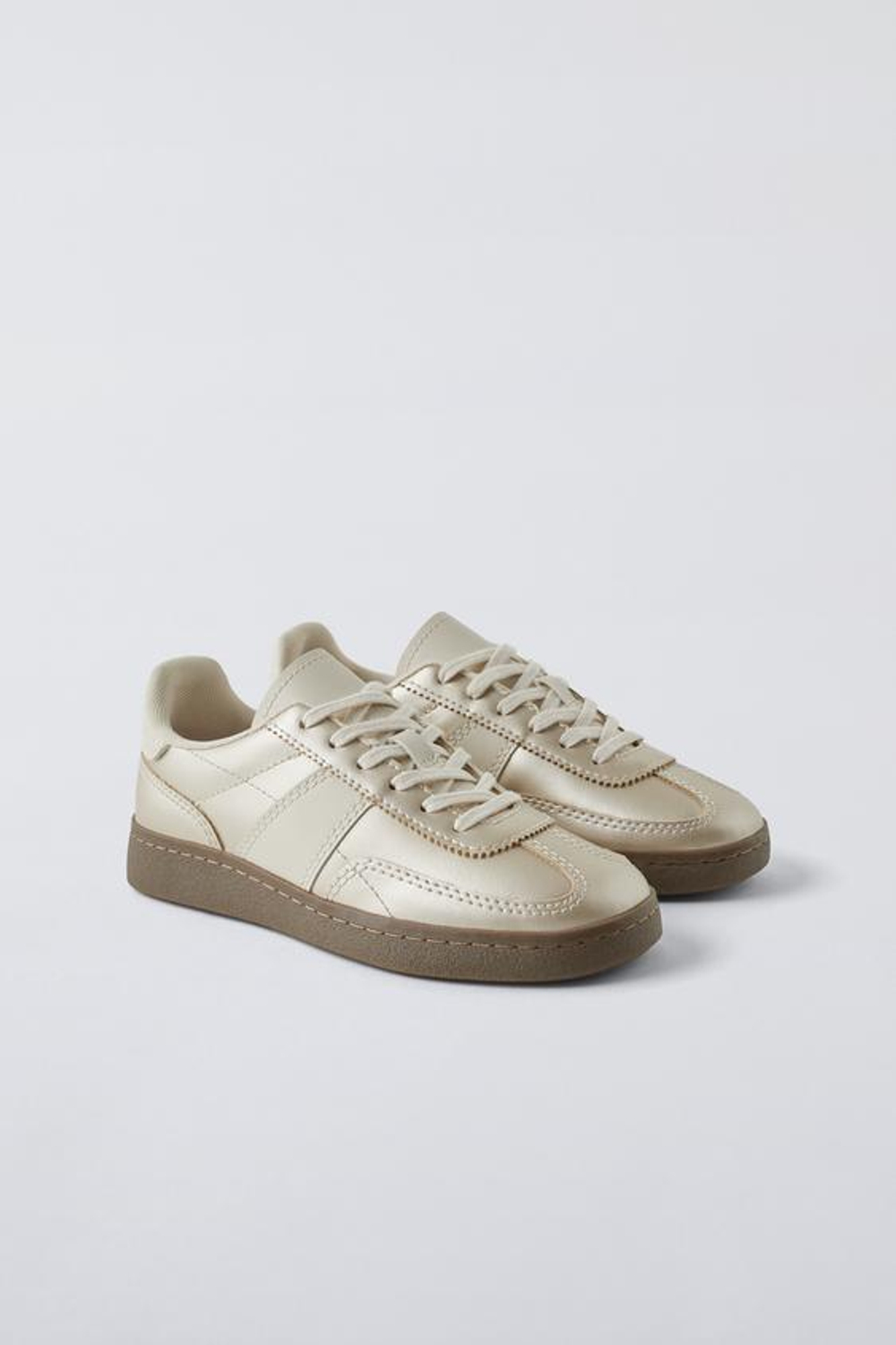 ZARA БЛЕСТЯЩИЕ КРОССОВКИ, ЗОЛОТИСТЫЙ