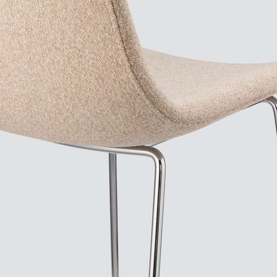 Полубарный стул Neo Soft 65 см, бежевый, ножки хром