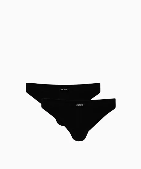 Мужские (2 шт) трусы стринги Atlantic 2BMP-253, черные