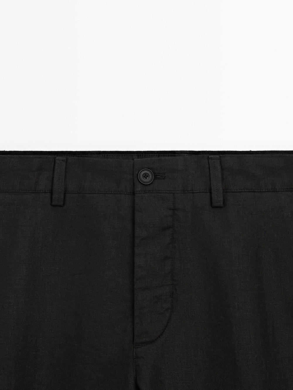 Massimo Dutti Брюки из 100% льна, черный