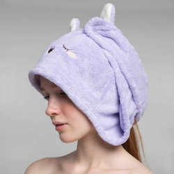 Полотенце-тюрбан 59х23 Arya home Sleepy лиловое