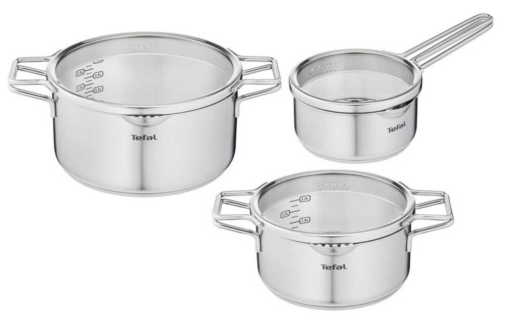 Набор посуды Tefal Nordica 6 предметов 1,4/2,9/5л 16/20/24см H852S325