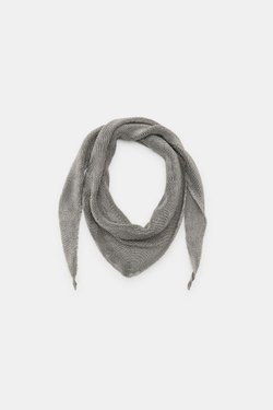 ZARA ТРЕУГОЛЬНЫЙ ШАРФ С БЛЕСТЯЩЕЙ НИТЬЮ, СЕРЕБРИСТЫЙ