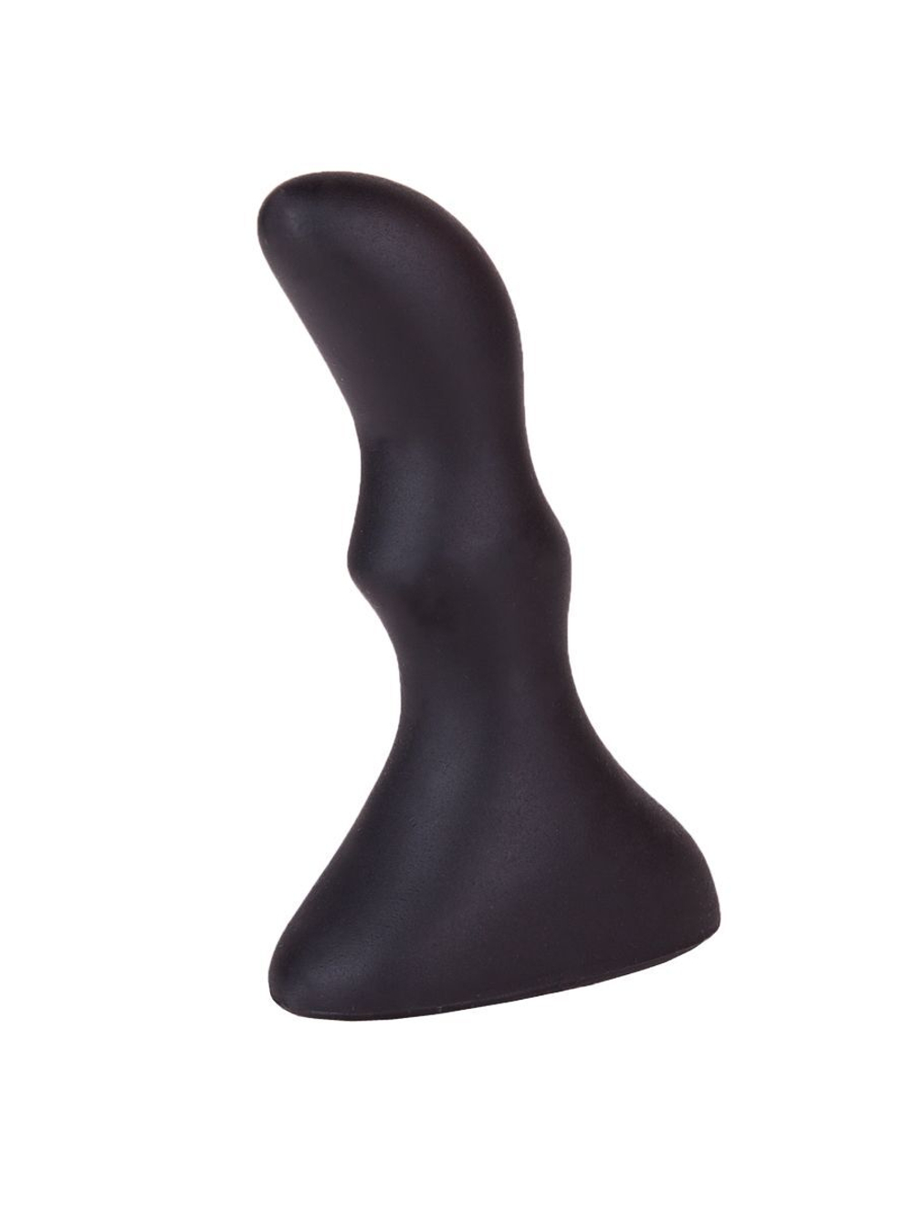 Чёрный плаг изогнутой формы - 10 см. (Цвет: черный)