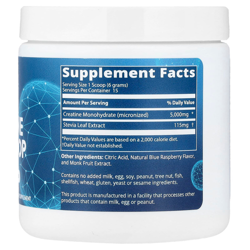 MRM Nutrition, мерная ложка креатина, голубая малина, 90 г (3,2 унции)