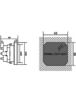 Тахометр цифр.+ м/ч Врезной 12В (Ф=60мм, L провода = 4м)