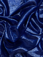 Бархат п/э с люрексом синий