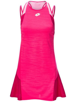 Женская Платье теннисное Lotto Top Ten W II Dress PL - vivid fuchsia/glamour