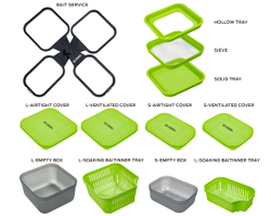 Коробки и аксессуары рыболовные для прикормки и насадки с подставкой FC FEEDER BAIT BOX SET 12 предметов набор