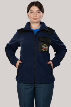 Куртка флисовая женская МЧС (с шевронами)