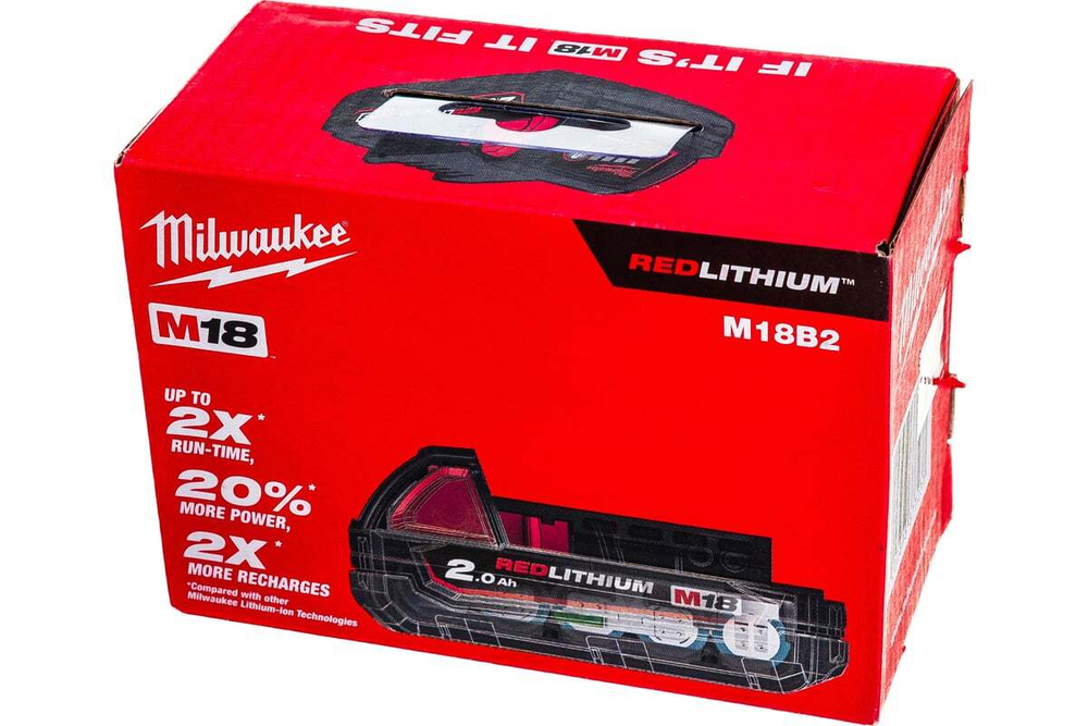 Аккумулятор M18 B2 (18 В; 2 А*ч; Li-Ion) Milwaukee 4932430062