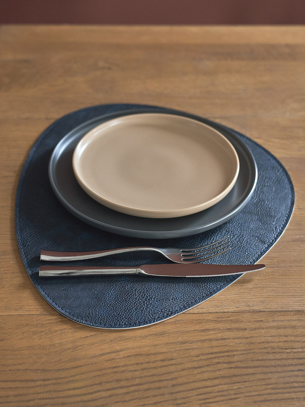 Набор из 2-х двухсторонних сервировочных салфеток drop, 33х41 см, синий/светло-серый