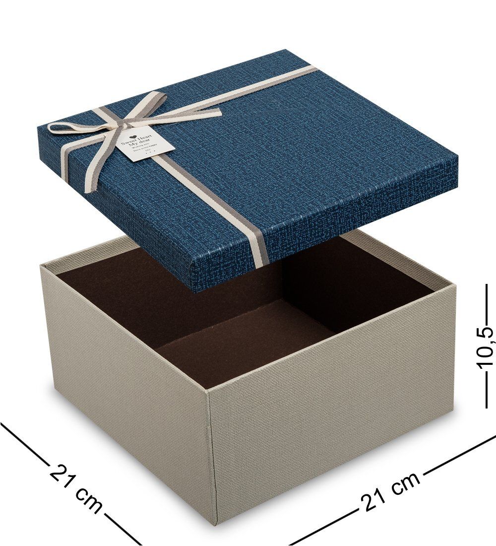WG-58/2-A Коробка подарочная «Квадрат» цв.бел./син.