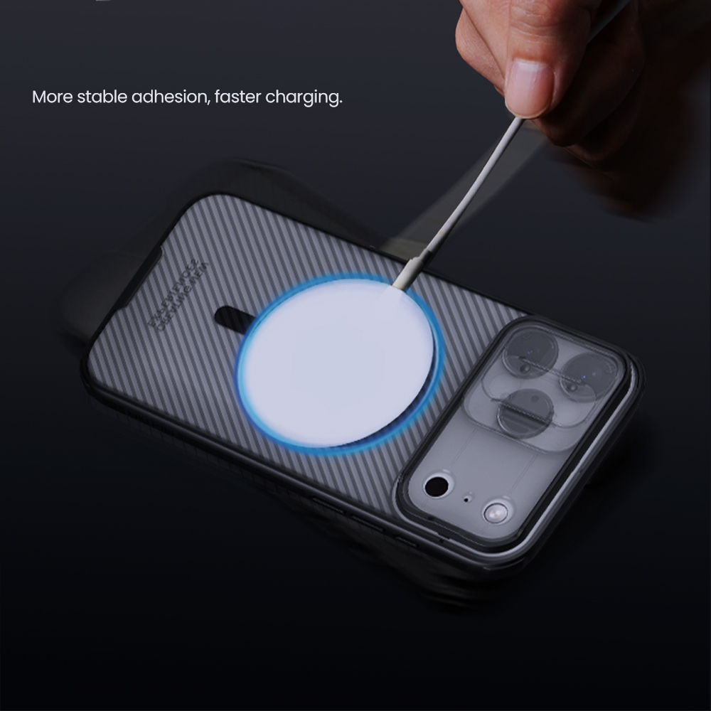 Чехол c MagSafe тонированный прозрачный на iPhone 17 Pro Max, серия CamShield Pro Magnetic (Transparent black) от Nillkin