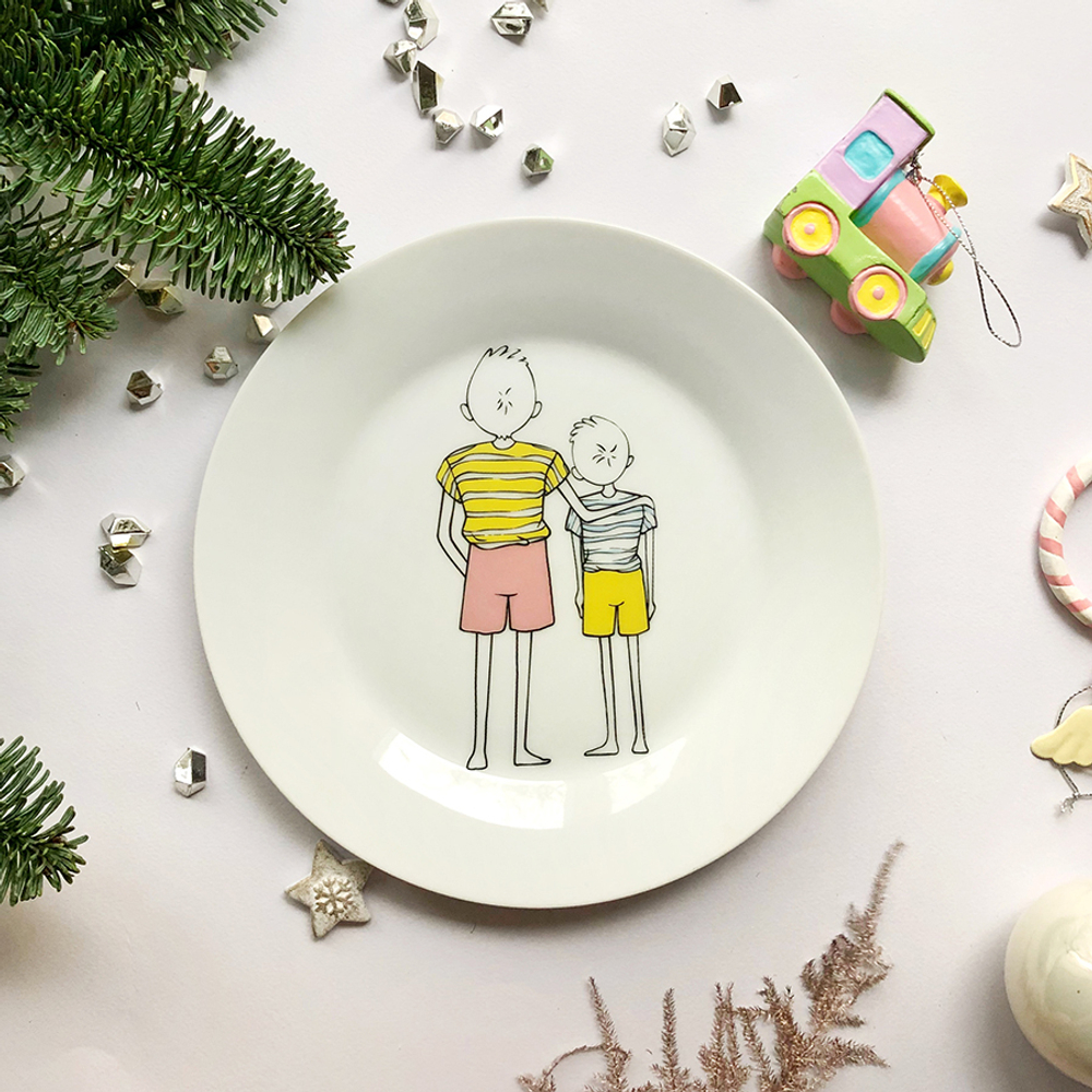 Тарелка «Папа» 20 см фарфор