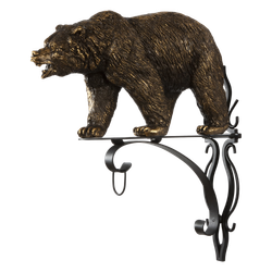 Кронштейн для цветов Медведь Велес Бронза