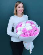 Хризантема кустовая белая и розовая,9шт(00443)