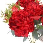 Искусственные цветы «Пионовое наслаждение» 46см 5 цветков красные