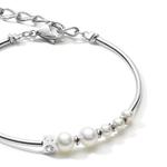 Браслет Coeur de Lion Asymmetry White-Silver 1102/30-1417 цвет серебряный, белый