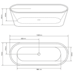 Ванна акриловая Loranto 150х75 отдельностоящая (CS-10-150)