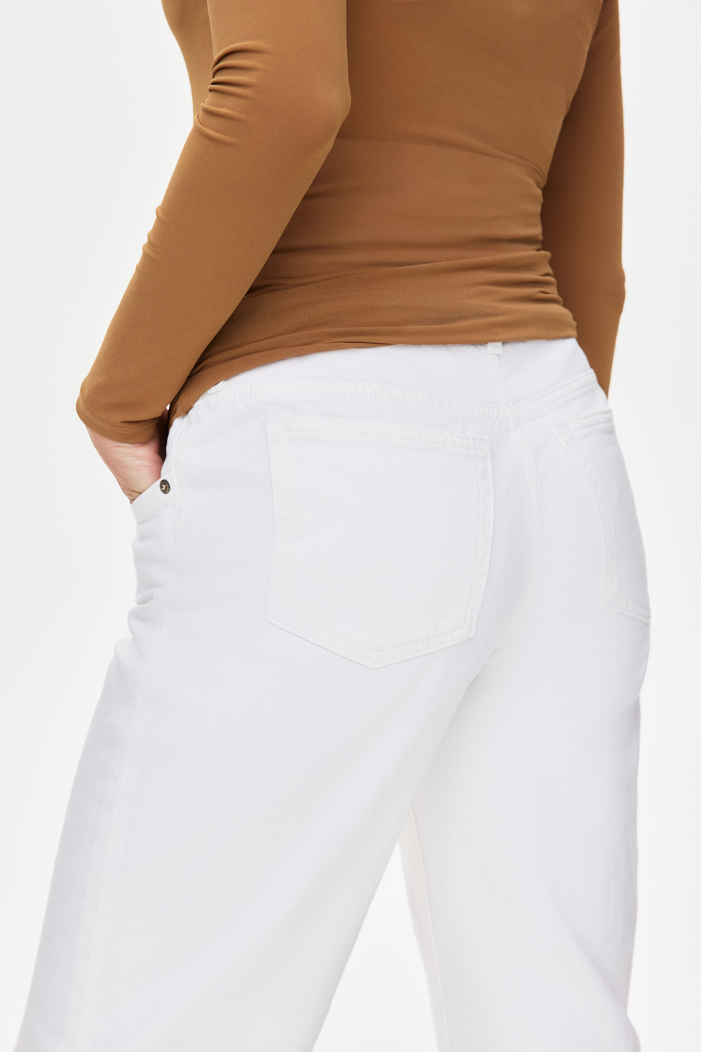 H&M Широкие джинсы для беременных, белый