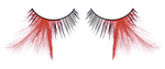 Ресницы чёрные-красные перья (Цвет: черный с красным)