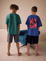 Пижама для мальчика Next AM2-790, 2 шт., Синий, Зеленый