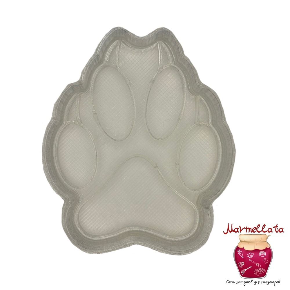 Вырубка пластиковая "Лапа тигра" штамп (8 см) Вырубка пластиковая "Лапа тигра" штамп (8 см)