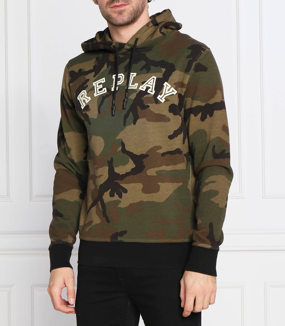 Худи Replay - хаки(M6275 .000.73750)