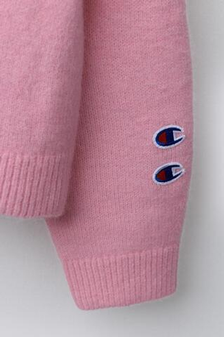 ZARA Х CHAMPION ® ТРИКОТАЖНЫЙ КАРДИГАН С НАШИВКАМИ, РОЗОВЫЙ