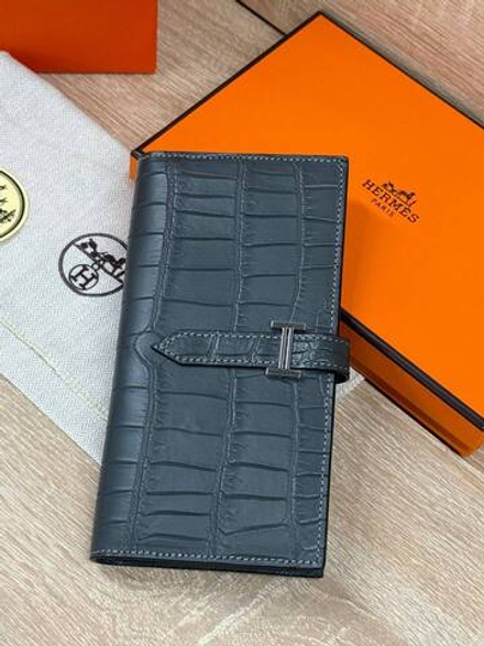 Кошелек Hermes из кожи крокодила