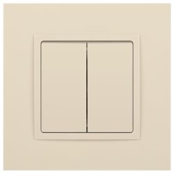 14-1106-02 ЭРА Переключатель двойной, 10АХ-250В, IP20, Эра Elegance, сл.кость | Elegance Слоновая кость