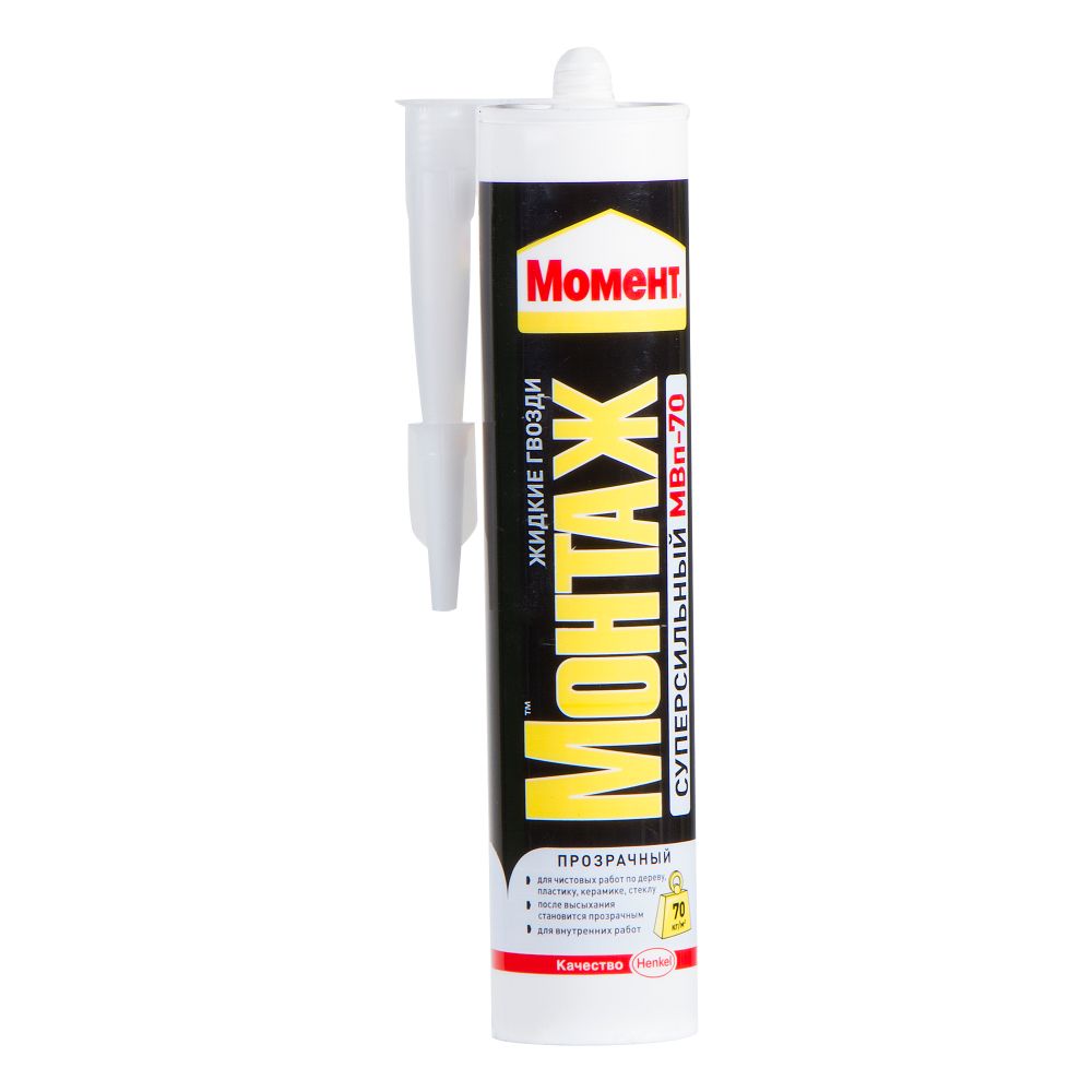 Монтажный клей Момент МВП-70 280г суперсильный прозрачный (1/12/1200)