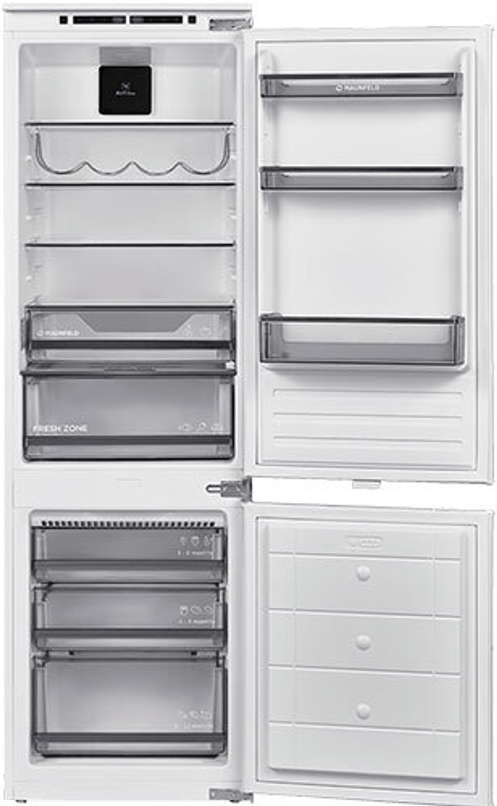 Встраиваемый двухкамерный холодильник Maunfeld MBF177NFFWGR Inverter