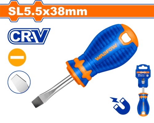 Oтвертка плоская SL5.5х38мм (12/240) WADFOW WSD1251