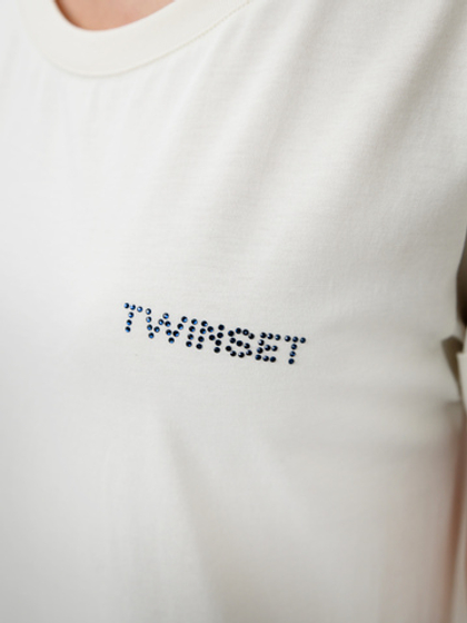 TWINSET Платье комбинированное с принтом