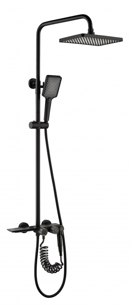 323562-C Душевая система, водопад (ЧЕРНЫЙ) ViEiR (5/1шт)