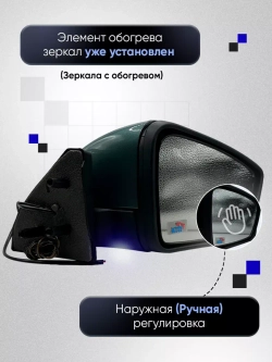 Зеркала ваз 2108-2109 2113-2115 Наружная регулировка
