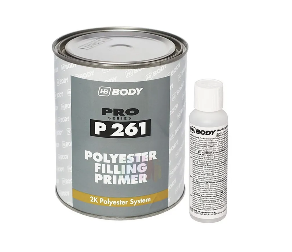 BODY 261 Грунт-наполнитель толстослойный полиэфирный 2К (1 л) сер.