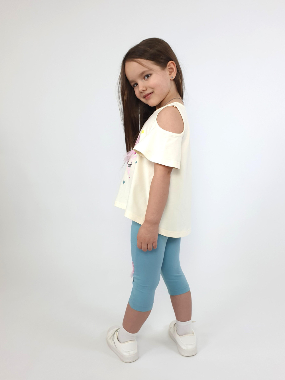 02-124-7 Комплект для девочки (джемпер+ лосины)