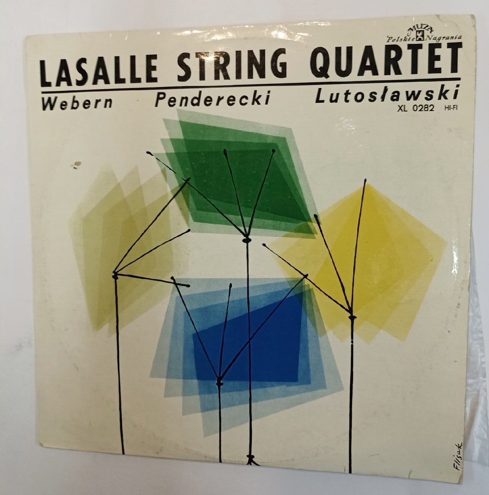 Винтажная виниловая пластинка Lasalle String Quartet, Webern, Penderecki Пендерецкий Кшиштоф, Lutostawski Lasalle String Quartet (Poland 1965)