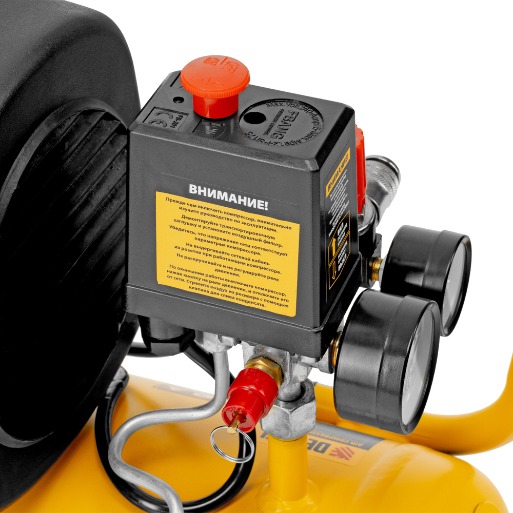 Компрессор воздушный DLC1300/24 безмасляный 1.3 кВт, 24 литра, 206 л/мин Denzel