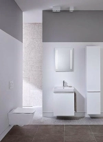 Унитаз подвесной Geberit Smyle Square 500.683.00.2 белый глянцевый, безободковый, с сиденьем микролифт