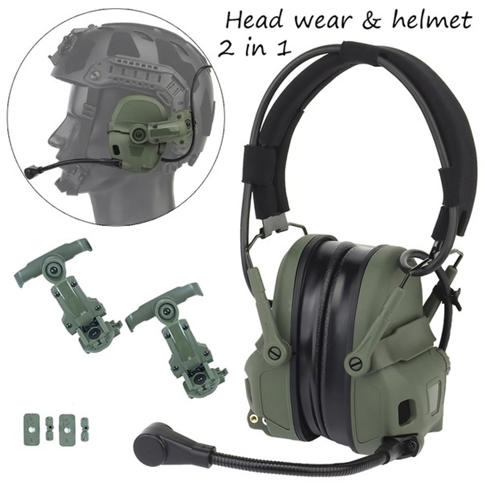 Активные наушники WoSport GEN 6 Tactical Headset HD-17-OD (Олива)